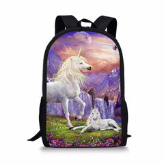 Unicorn Horses Pattern Toddler School Backpack