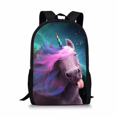 Unicorn Horses Pattern Toddler School Backpack