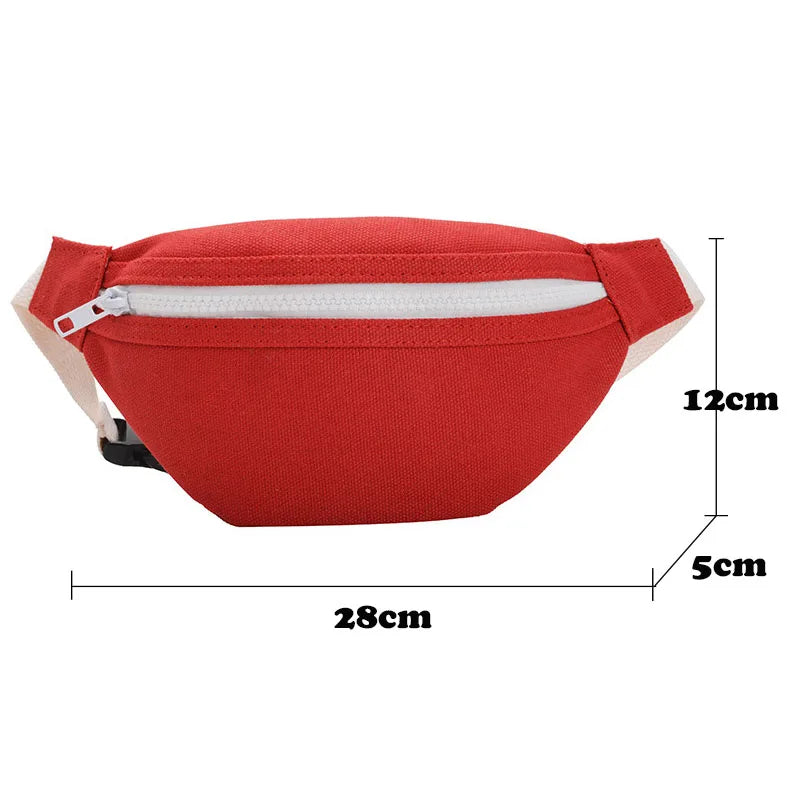 Children's Red Fanny Pack Waist Bag for Kids