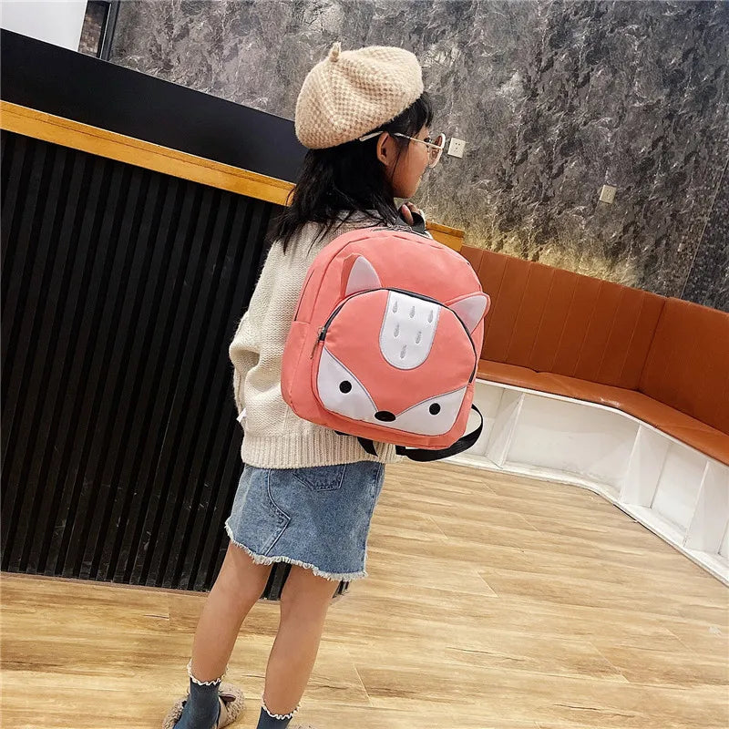 Kids Nylon Backpack Cute Animal Printed School Bag