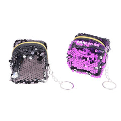 Kids Coin Bag Sequins Mini Case Pouch Card Holder Key Chain Gift