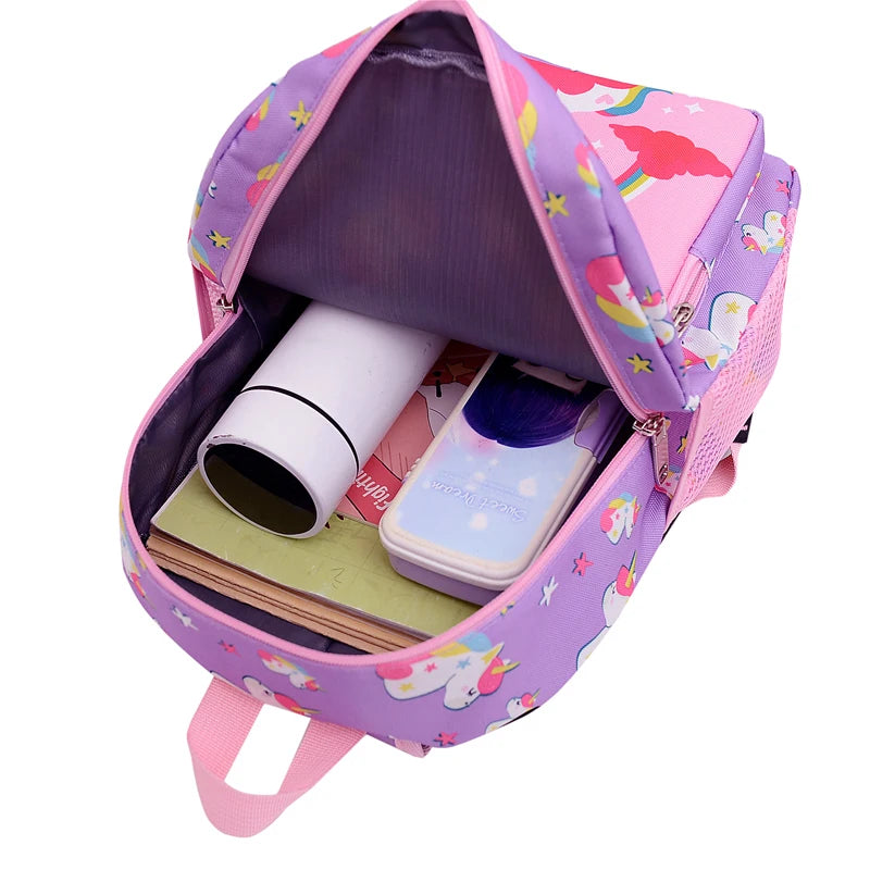 Rainbow Printed Schoolbag For Girls Large Capacity Backpack