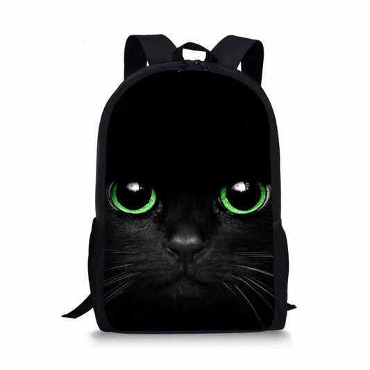 Kids School Bags Cats Pattern 3D Large Capacity Primary Student Bookbags