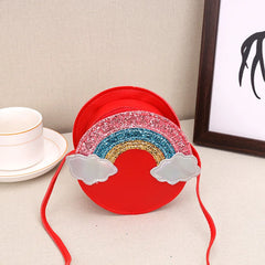 Kids Rainbow Coin Purse Mini Messenger Bag Clutch Bag