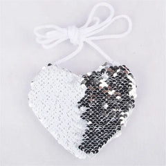 Sequins Lanyard Bag for Kids Coin Purse Diagonal Wild Pattern