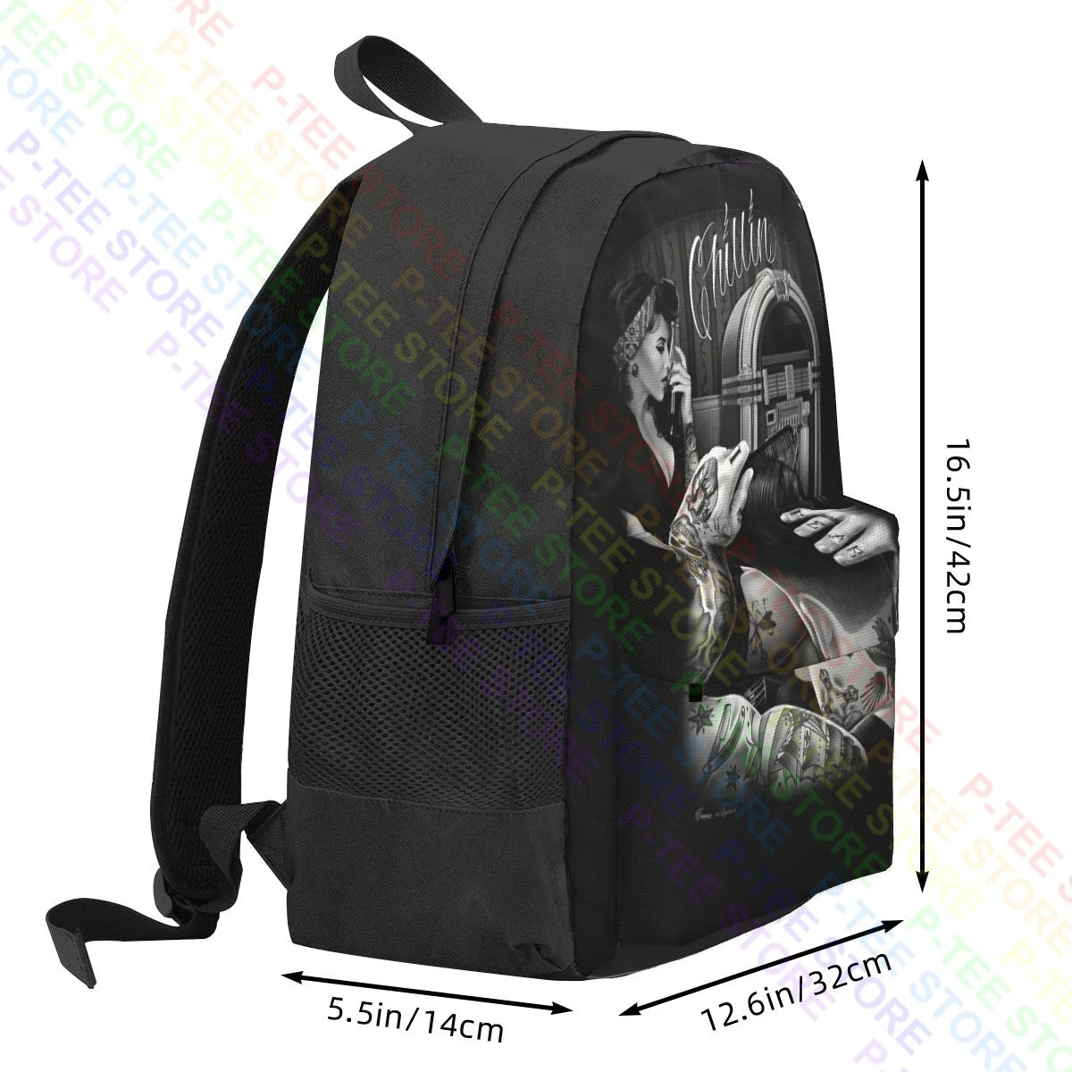 Chillin Barber Shop Fresh Cut David Gonzales Dga Large Capacity Backpack
