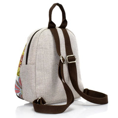 Chinese National Women Backpack Vintage Printed Hand-woven Shoulder Bag