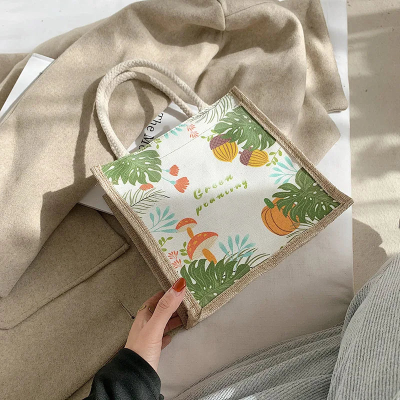 Chinese Canvas Women Bag Retro Handbag Creative Hand Bag