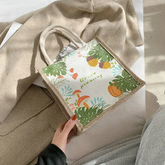 Chinese Canvas Women Bag Retro Handbag Creative Hand Bag