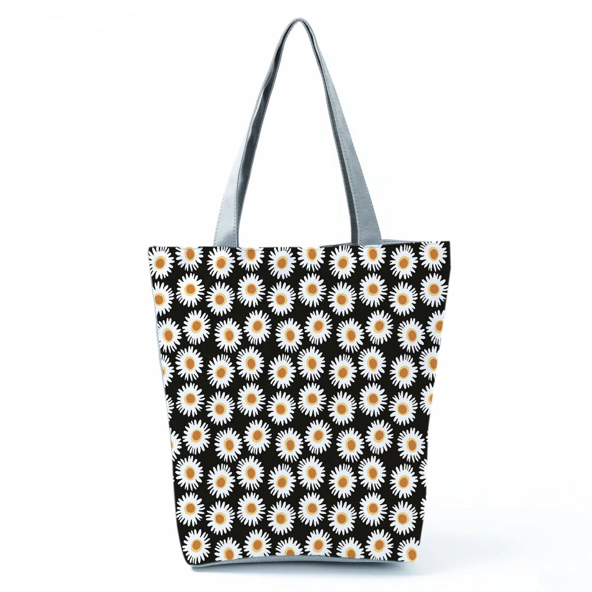 Chinese Style Daisy Floral Handbags Women High Capacity Daily Shoulder Bag