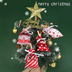 Christmas Advent Calendar Bags 24 Days Countdown Drawstring Gift Pouches