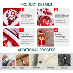 Christmas Advent Calendar Bags 24 Days Countdown Drawstring Gift Pouches