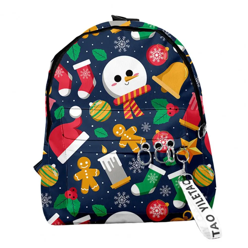 Christmas Backpack Soft Surface Comfortable Handle Storage Book Weight Reduction