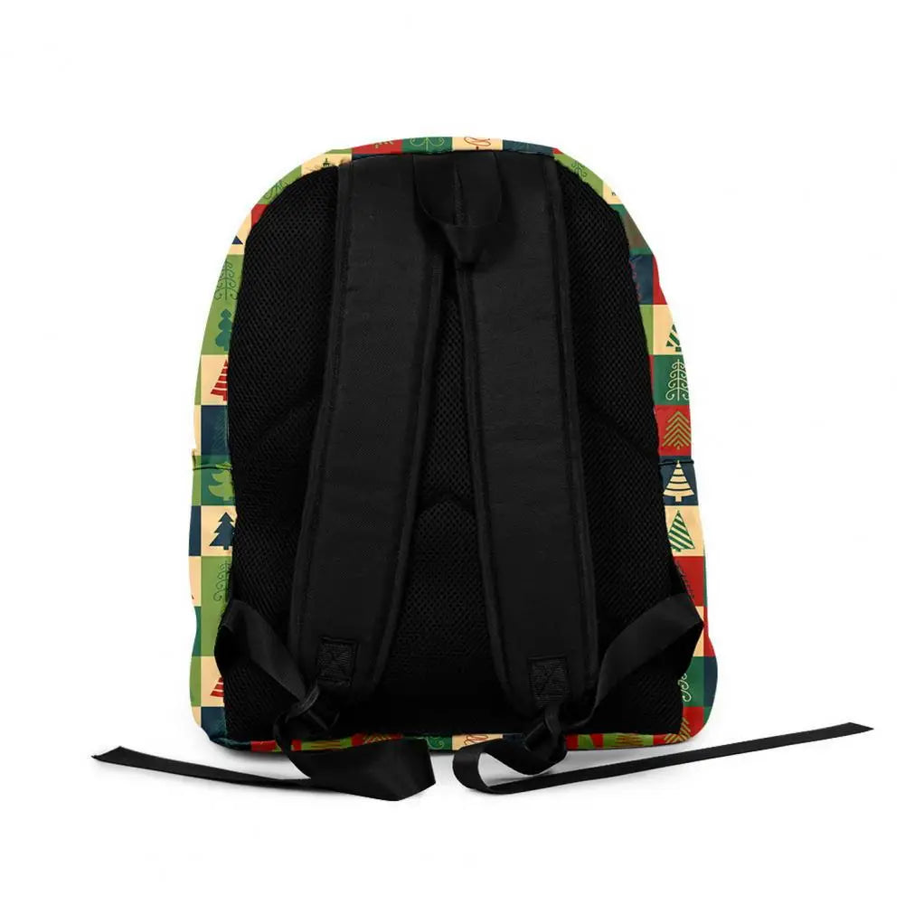 Christmas Backpack Soft Surface Comfortable Handle Storage Book Weight Reduction