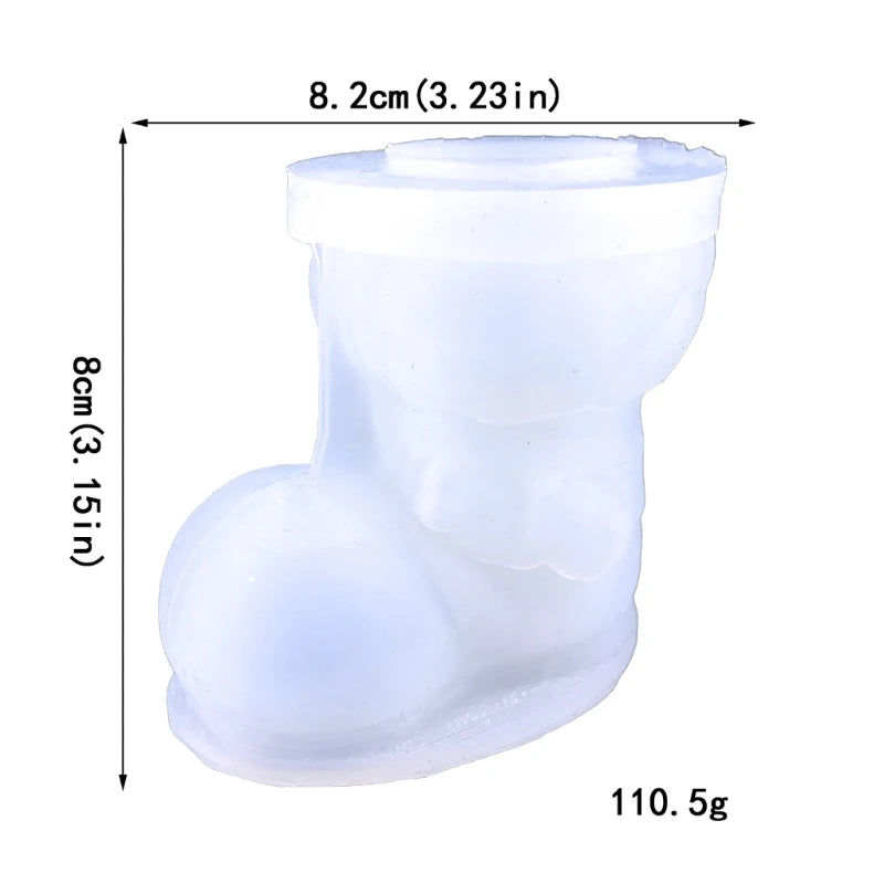 Christmas Boots Crystal Epoxy Storage Box Moulds Silicone Jewelry Mold
