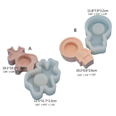Christmas Candlestick Epoxy Resin Mold Candle Holder Silicone Mould