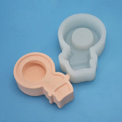 Christmas Candlestick Epoxy Resin Mold Candle Holder Silicone Mould