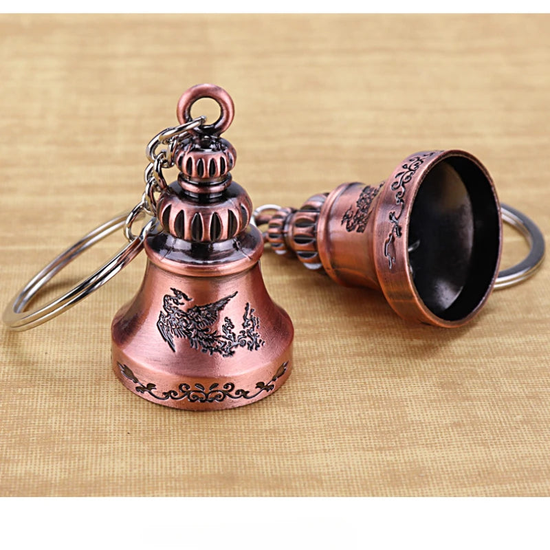 Ethnic Style Phoenix Bronze Keychain