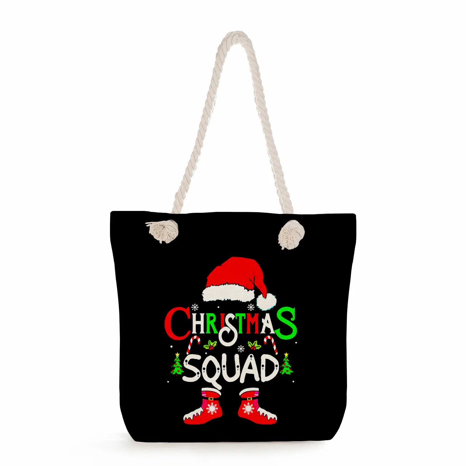 Christmas Letter Shoulder Bag High Capacity Tote Christmas Gift Handbag