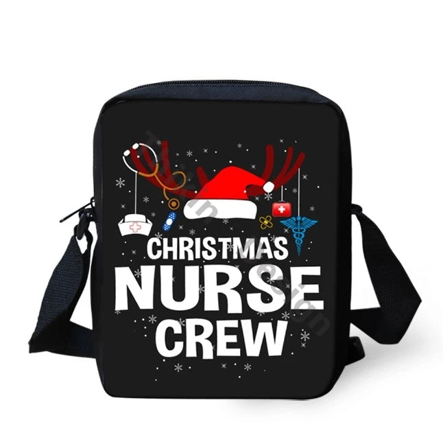 Christmas Nurse Crew Prints Pattern Shoulder Messenger Bag For Girls