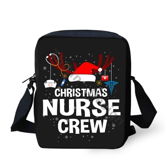 Christmas Nurse Crew Prints Pattern Shoulder Messenger Bag For Girls