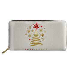 Personalized Christmas Tree Long Wallet with Zipper