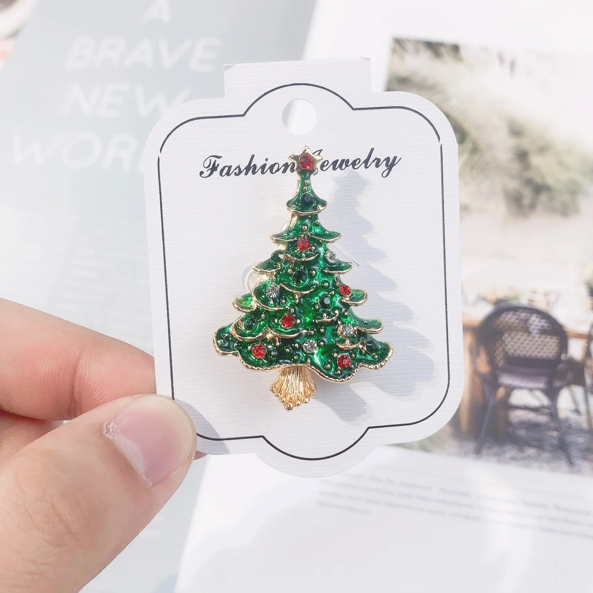 Christmas Tree Year Cartoon Little Gift Coat Bag Accessories Drop Chest Pins Jew