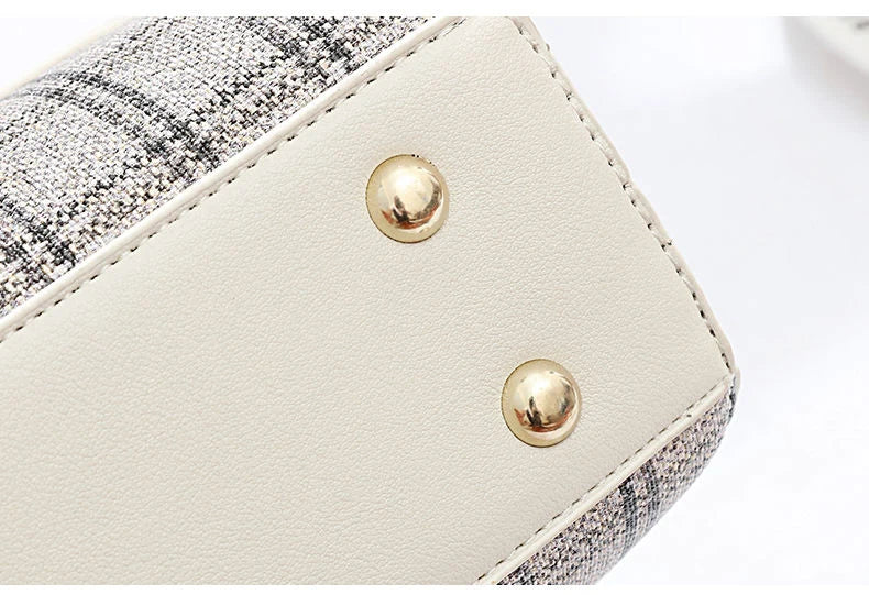 Canvas Shoulder Bag Small Handbag Tote Crossbody Eco Bag