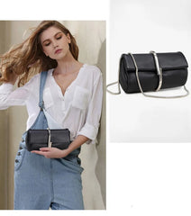 Chuwanglin Snake Bone Chain Shoulder Bag Paper Clip Clutch for Women