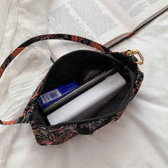 Vintage Embroidery Chain Small Top-handle Bag Ladies Handbags