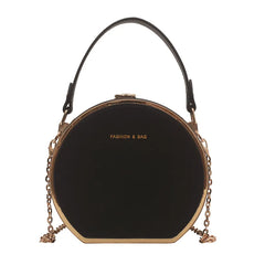 Circular Shoulder Bag for Women Small Flap Handbag