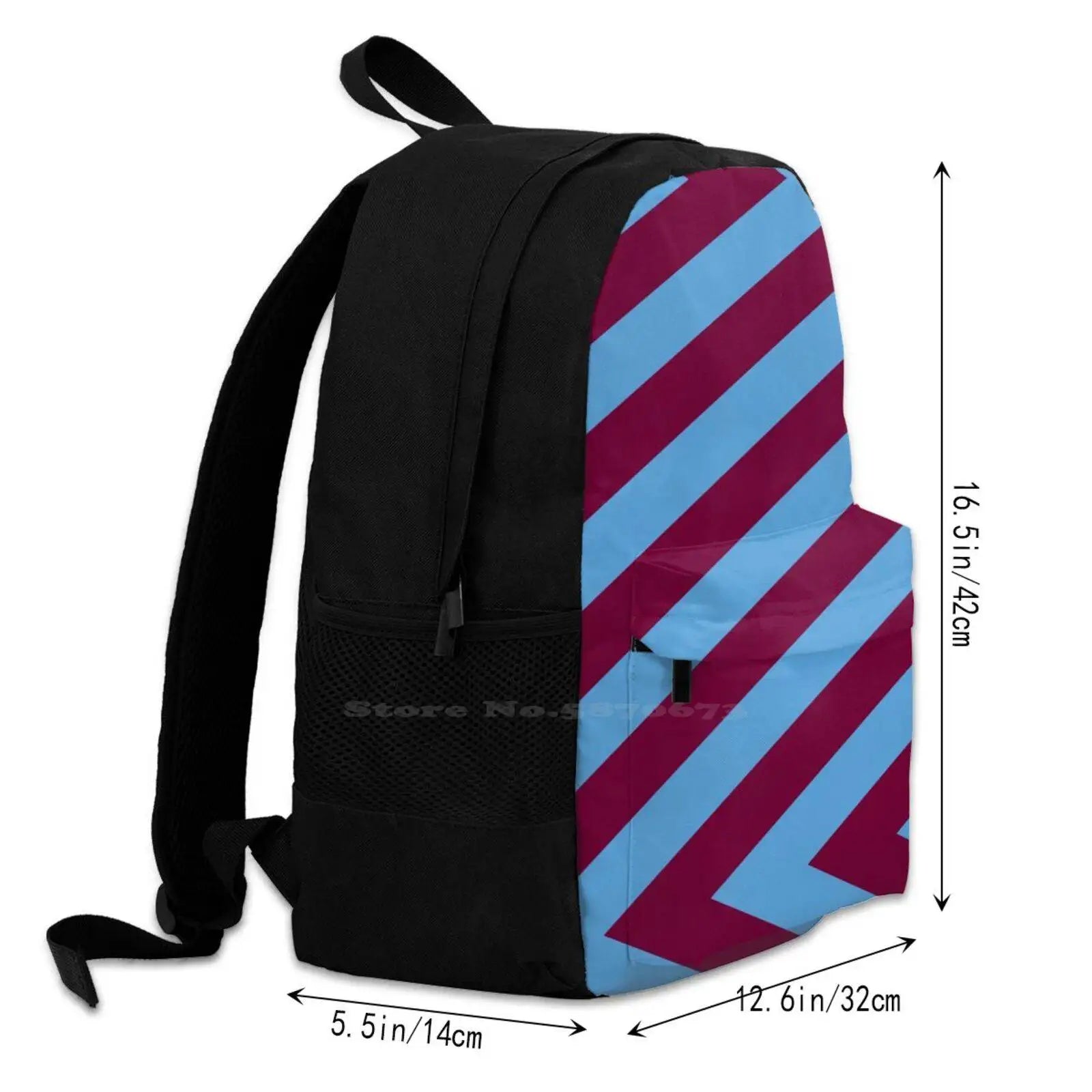 AVFC Villans 3D Print Backpack Casual Bag The Claret Army