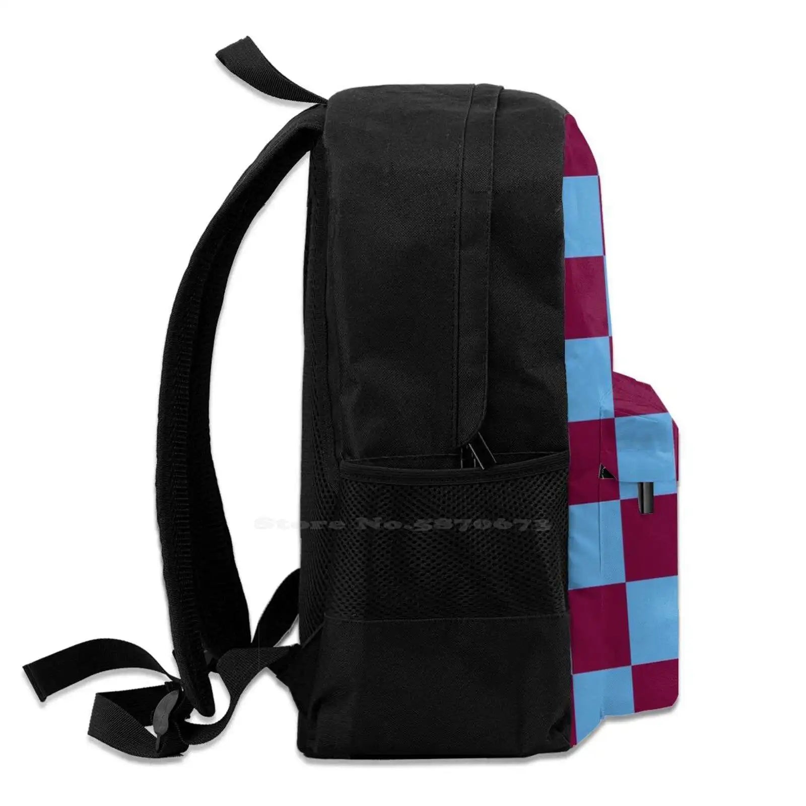 AVFC Villains Claret and Checkered Fan Flag Backpack