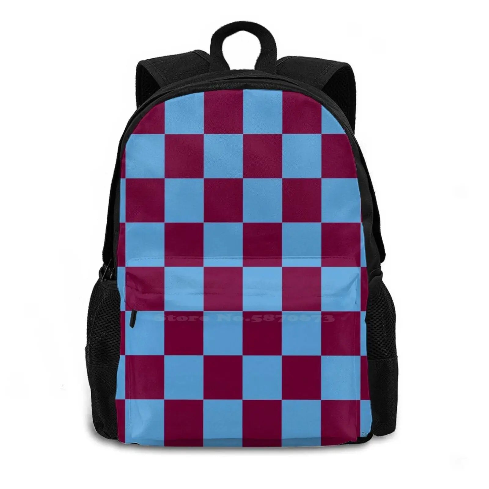 AVFC Villains Claret and Checkered Fan Flag Backpack