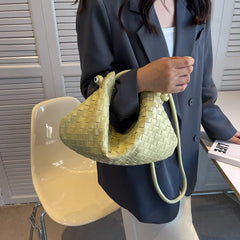 Classic PU Braided Shoulder Bags Crossbody Handbags