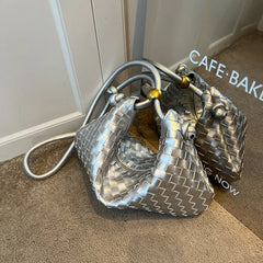 Classic PU Braided Shoulder Bags Crossbody Handbags