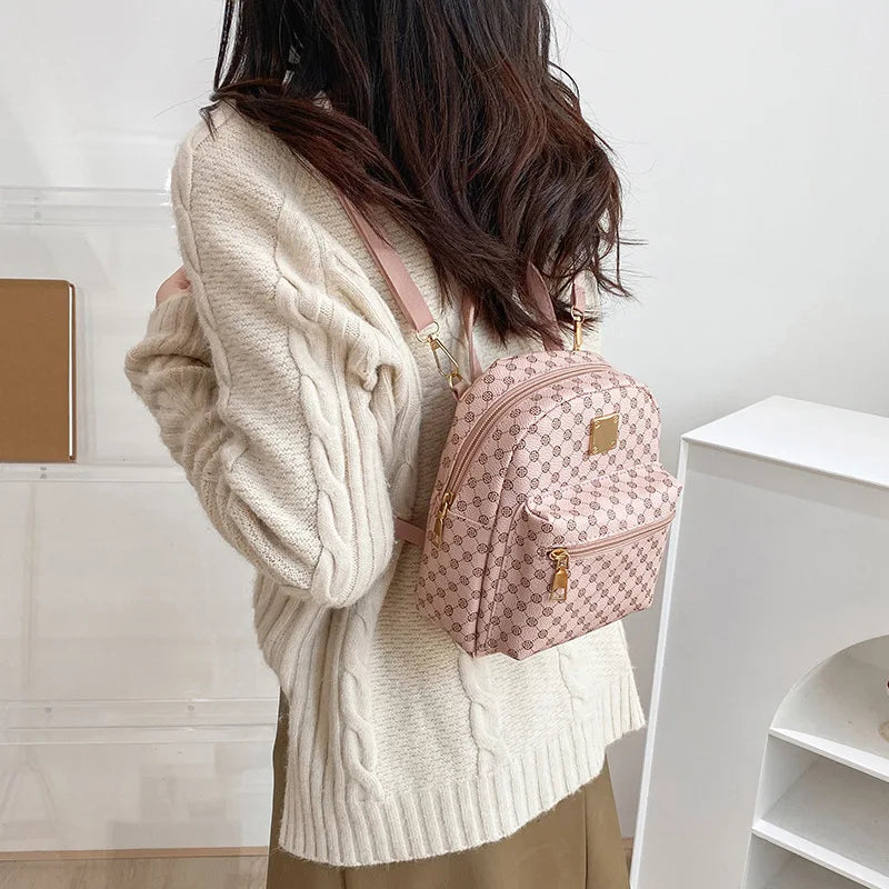Classic Flower Backpack Women Bags Student Schoolbag Travelling Bag