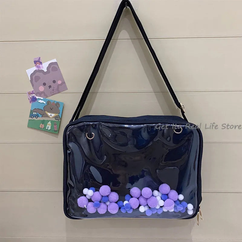 Transparent Pink ItaBag Shoulder Bag Soft Girls Lovely Clear Japanese Style