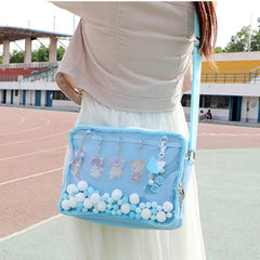 Transparent Pink ItaBag Shoulder Bag Soft Girls Lovely Clear Japanese Style