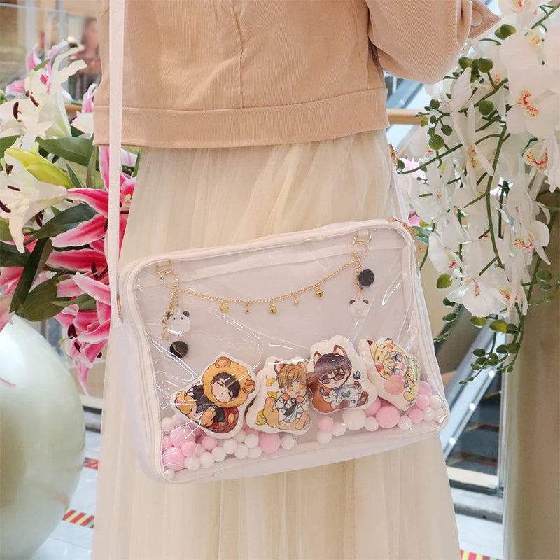Transparent Pink ItaBag Shoulder Bag Soft Girls Lovely Clear Japanese Style