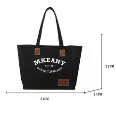 Classic Letter Big Bag for Women Spring Canvas Shoulder Tote