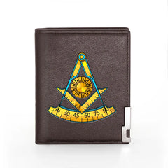Classic Master Masons Angle Square Leather Wallet