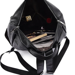 PU Leather Backpack for Women Waterproof Bagpack Anti-theft Travel Rucksack