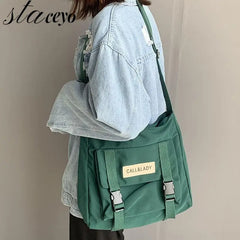 Women's Postman Bag Waterproof Canvas Schoolbag