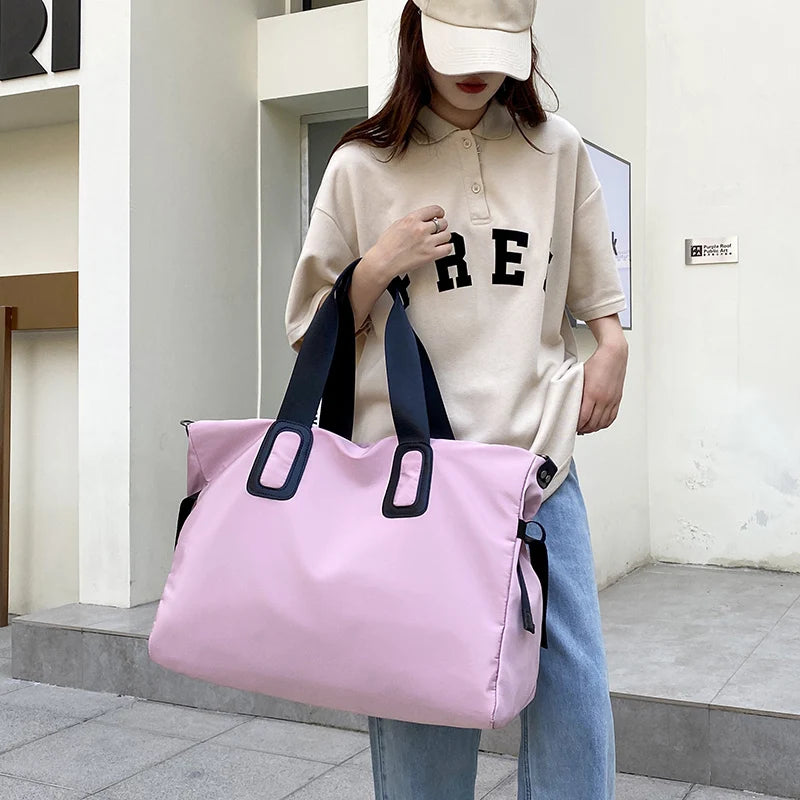 Solid Travel Bag Large Capacity Casual Shoulder Crossbody
