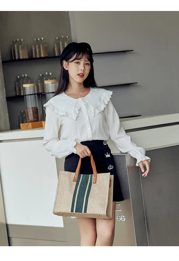 Classic Style Shoulder Bag Large Capacity Multifunction Bag