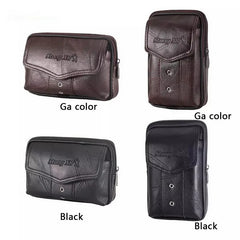 Classic Texture Men Pu Leather Fanny Waist Bag