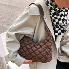 Winter Shoulder Bags Travel Tote Women Armpit Small Satchel Female Clutches