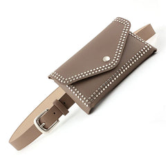Women's Rivet Waist Bag Classic Fanny Pack Large Capacity