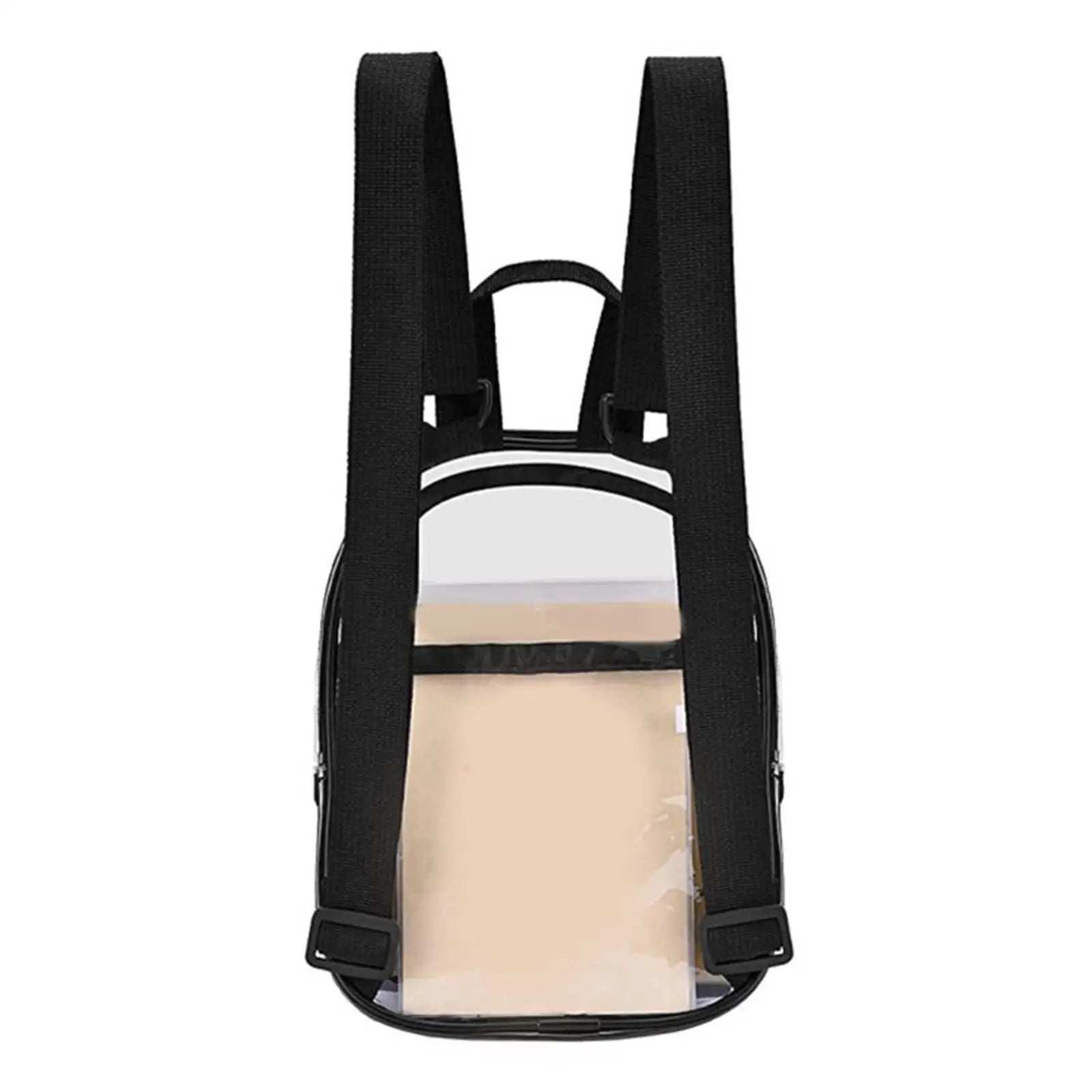 Clear Jelly Backpack Water Resistant Front Pocket PVC Large Capacity